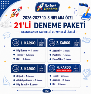 10. Sınıf 21'li paket kargo takvimi 1-4. kargo