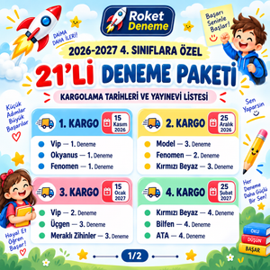 4. Sınıf 21'li paket kargo takvimi 1-4. kargo