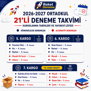 Ortaokul 21'li paket kargo takvimi 5-7. kargo
