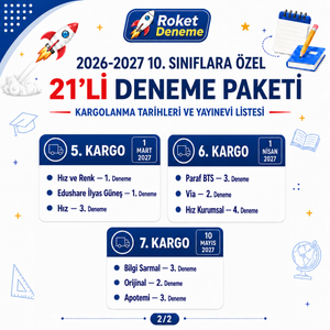 10. Sınıf 21'li paket kargo takvimi 5-7. kargo