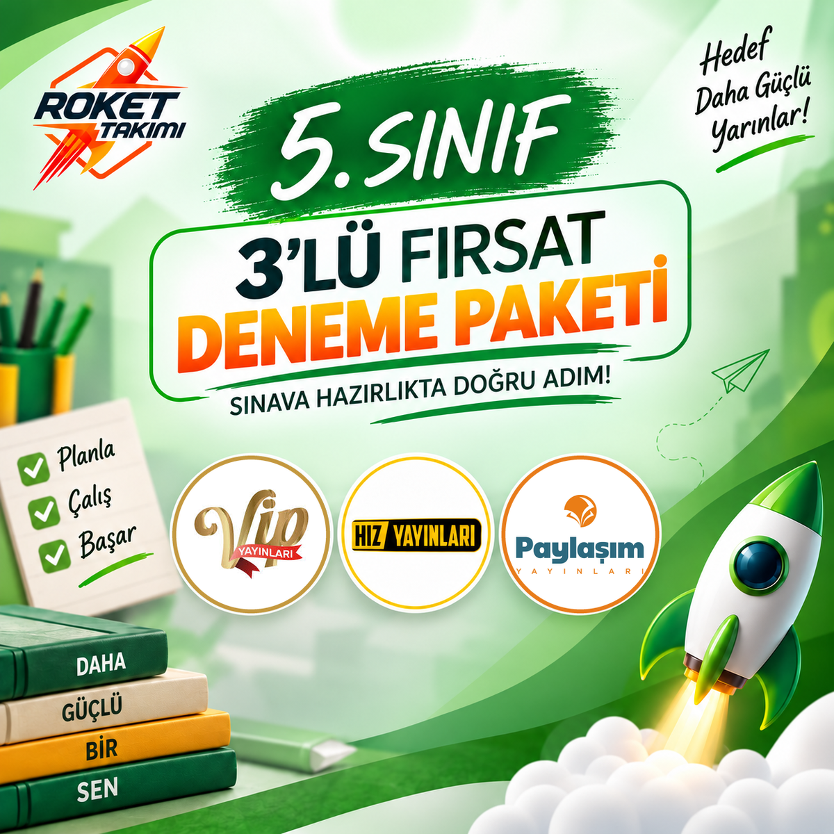 5. Sınıf 3'lü Fırsat Deneme Paketi – VIP, Hız ve Paylaşım Yayınları