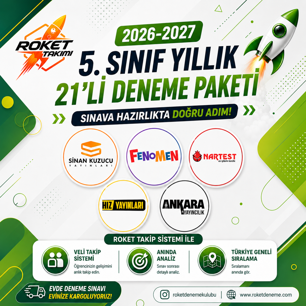 5. Sınıf 2026-2027 21'li yıllık deneme paketi