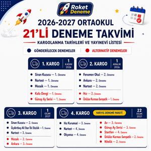 Ortaokul 21'li paket kargo takvimi 1-4. kargo