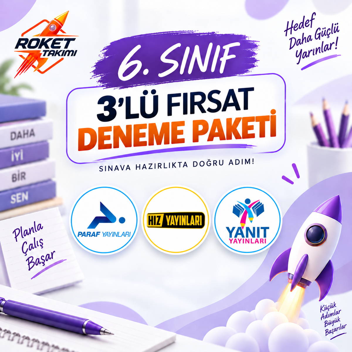 6.SINIF 2025-2026 3'LÜ FIRSAT DENEME PAKETİ