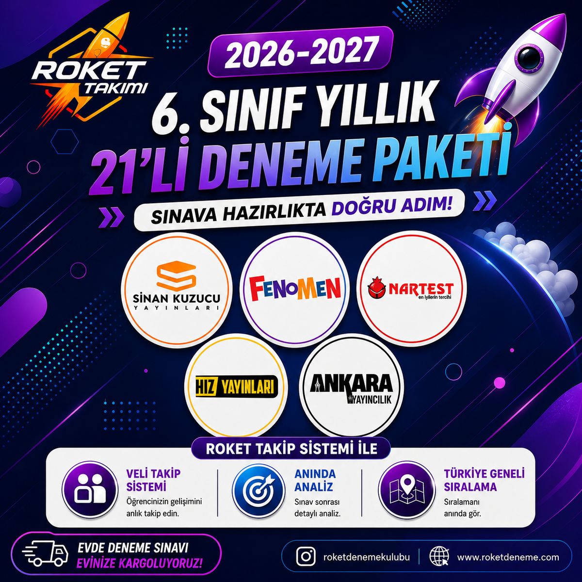 6. Sınıf 2026-2027 21'li yıllık deneme paketi