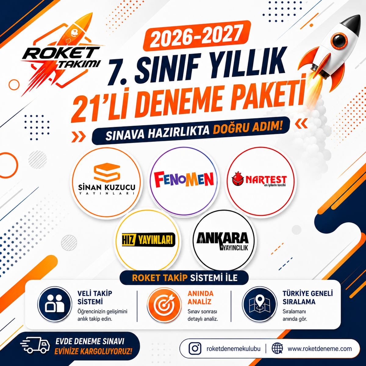 7. Sınıf 2026-2027 21'li yıllık deneme paketi