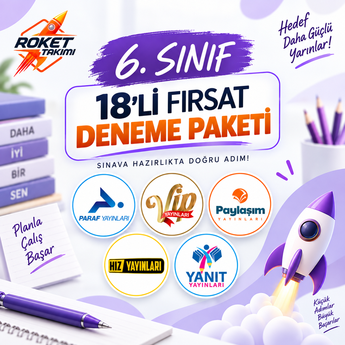 6.SINIF 2025-2026 18'Lİ FIRSAT DENEME PAKETİ
