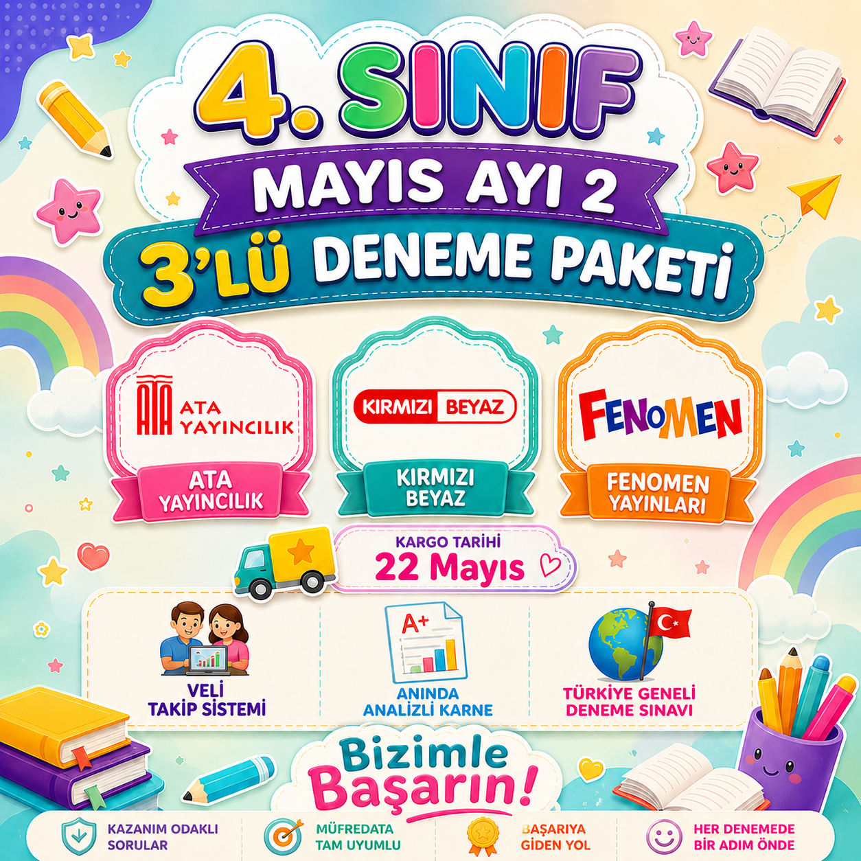 4.SINIF FULL TEKRAR 3'LÜ SON DENEME PAKETİ