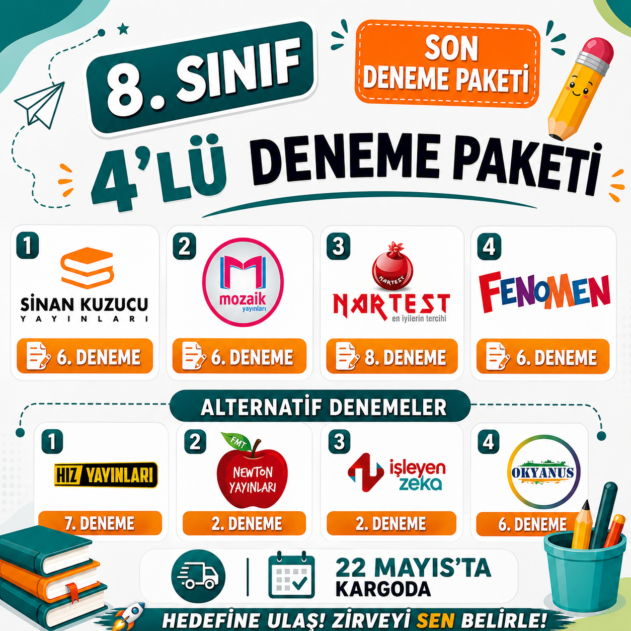 LGS MAYIS AYI SON DENEME PAKETİ 4'LÜ