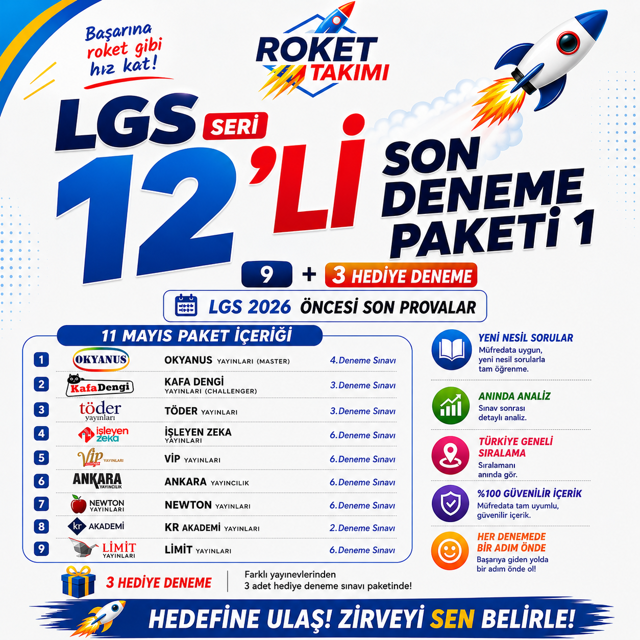 LGS SERİ 12'Lİ SON DENEME PAKETİ 1