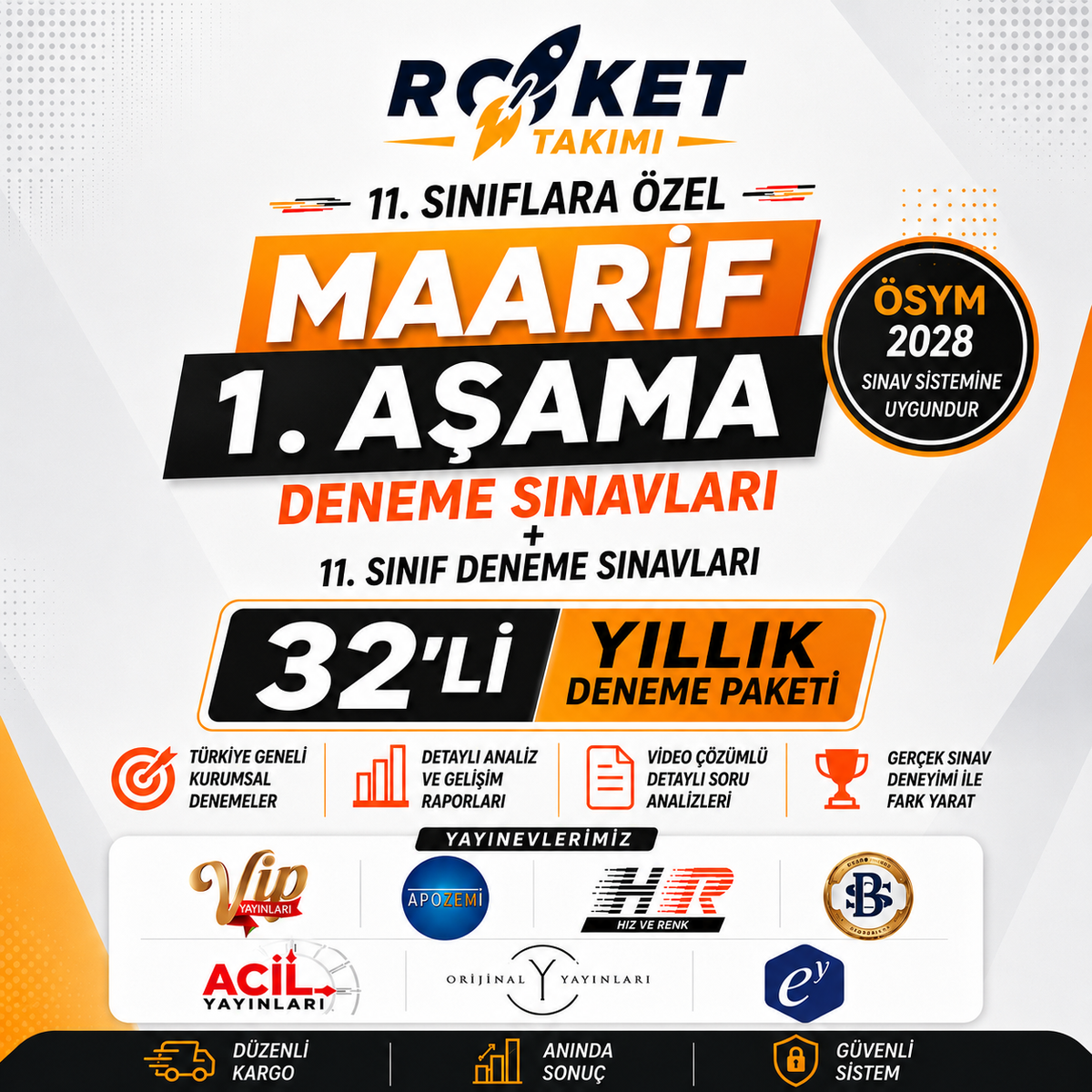 11.SINIF 2026-2027 32'Lİ YILLIK DENEME PAKETİ