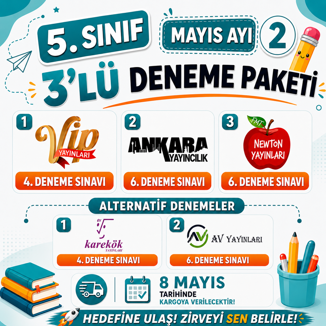 5.SINIF MAYIS AYI 2. DENEME PAKETİ 3'LÜ