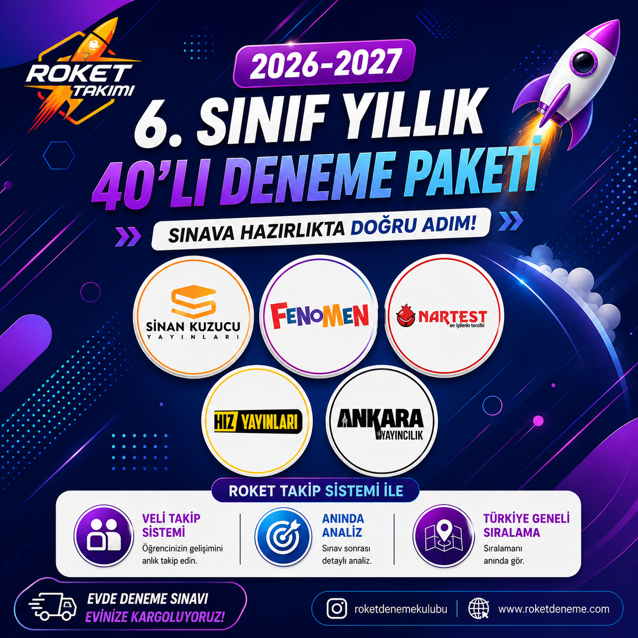 6.SINIF 2026-2027 40'LI YILLIK DENEME PAKETİ