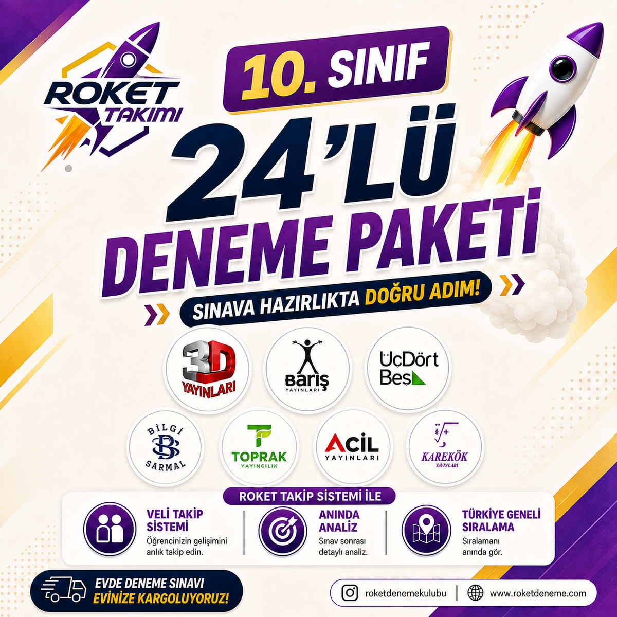 10.SINIF 2026-2027 24'LÜ YILLIK DENEME PAKETİ